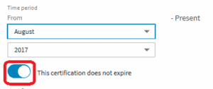 LinkedIn This Certification Does Not Expire